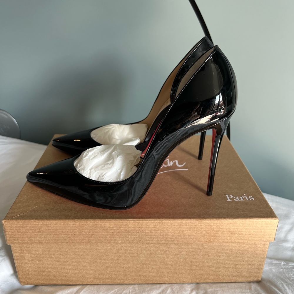 Louboutin Iriza 100mm pumps - patent calf leather - black